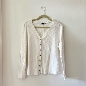 Free People Oversized Flowy Shirt w Buttons